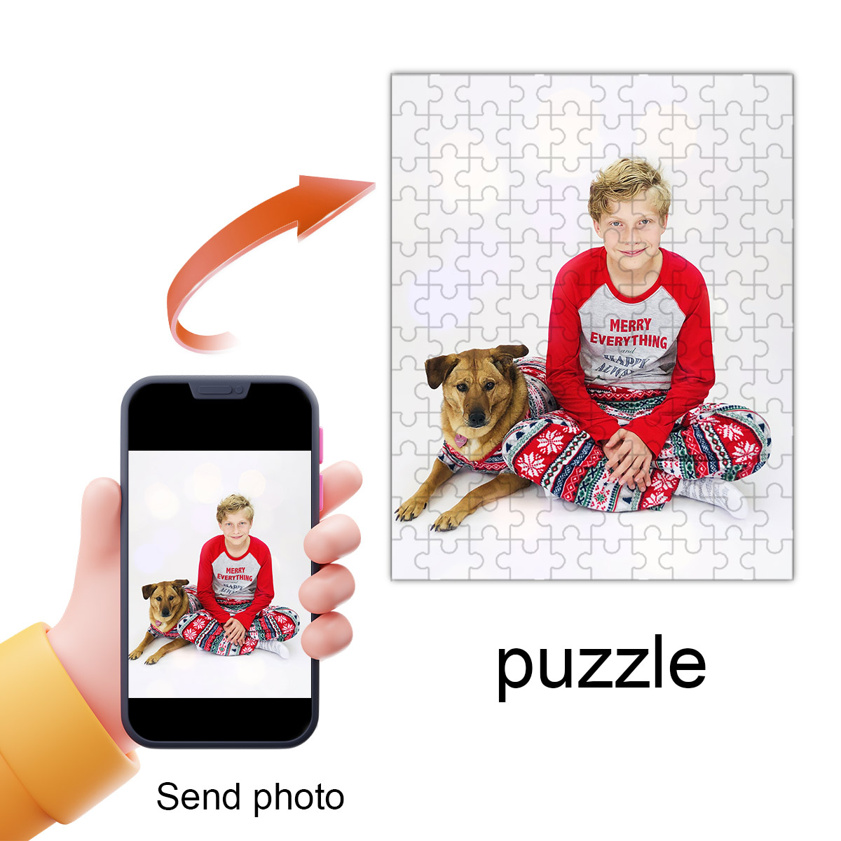 Puzzle Blank White - custom photos send your photos DIY
