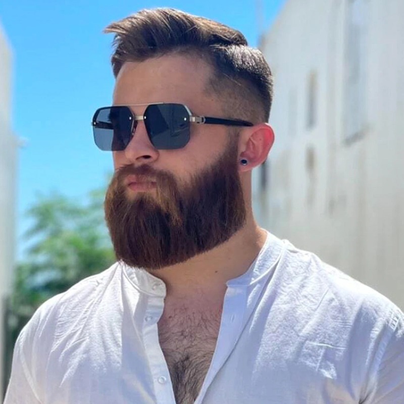 Men's Metal Sunglasses Square  - Metal Photo Panel 评论和价格