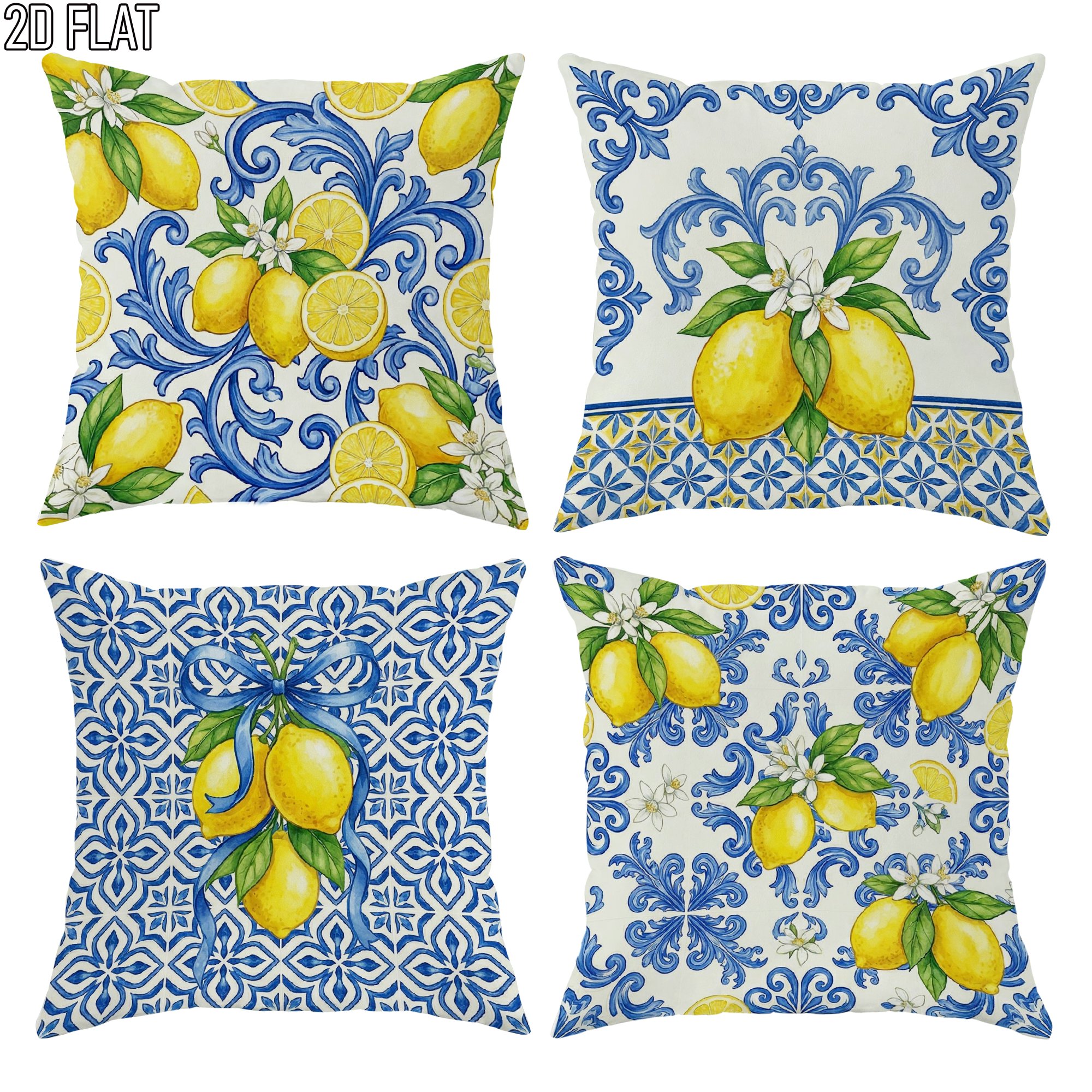 4Pcs Italian Summer Style Thro - Ceramic Tile Blank 评论和价格
