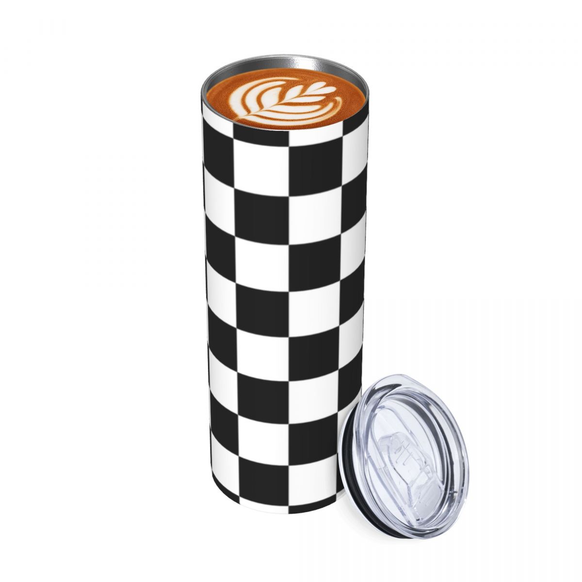Black And White Checkerboard S - Tumbler 20Oz White 评论和价格