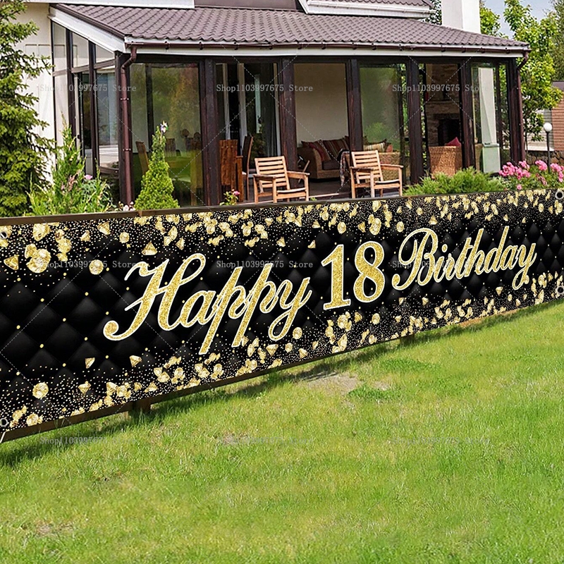 Happy 18th Birthday Banner Dec - Yard Sign Blank 评论和价格