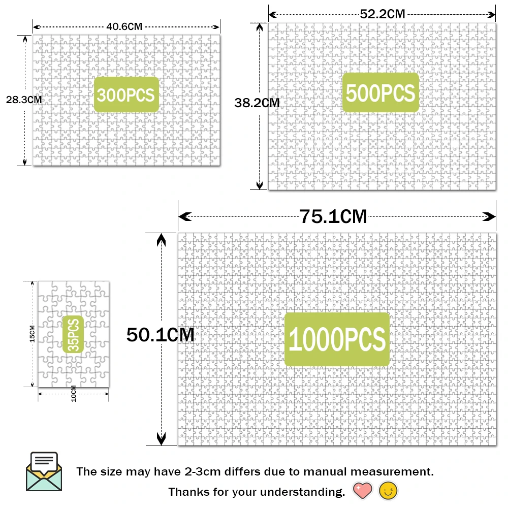 Dropshipping Custom Jigsaw Puz - Puzzle Blank White 评论和价格